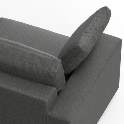 Charlie - Deep Seater Right Sectional Sofa - Gray