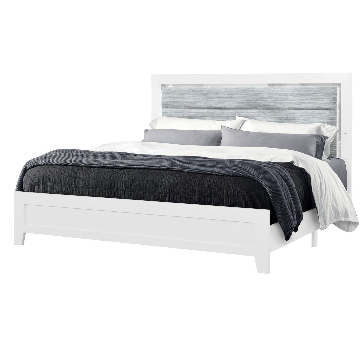 Omoda - Queen Bed With LED - White