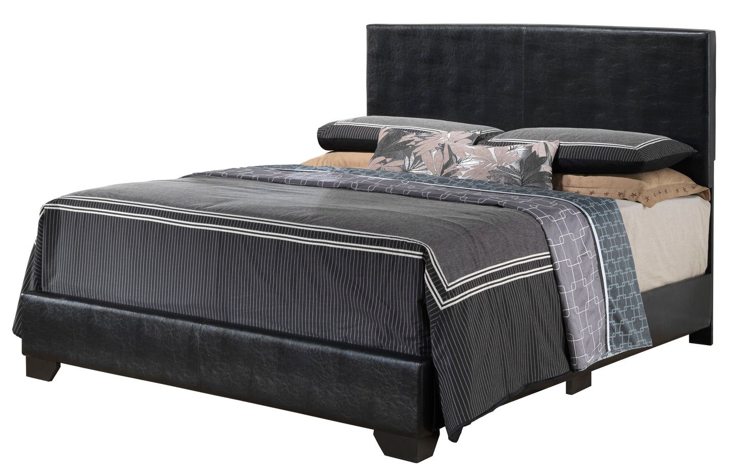 Queen Bed For Casual Spaces Elegant - Black