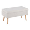 Storage Contemporary Bench - Natural / Beige