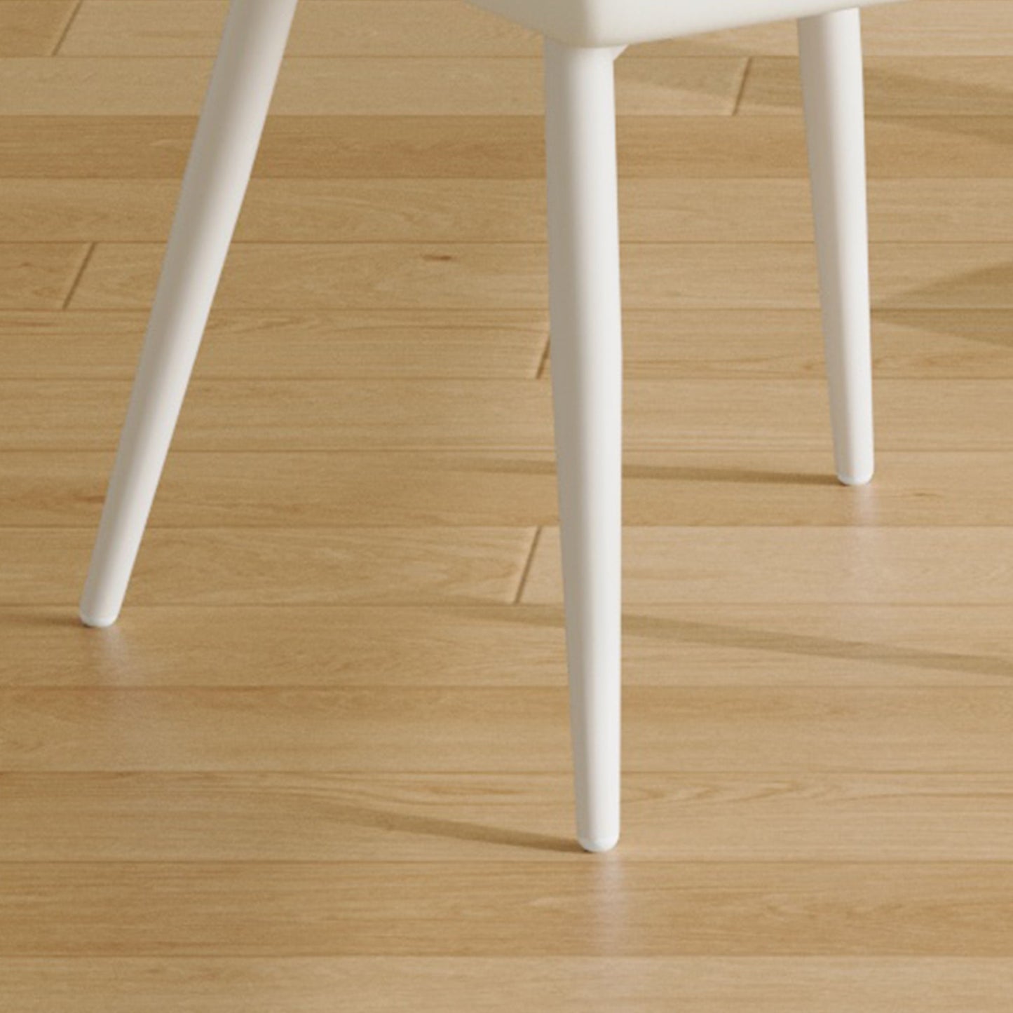 Style Minimalist Dining Chairs With 4 White Sponge Seats And Metal Legs, With 1 Chair Serving Multiple Purposes - Milky White