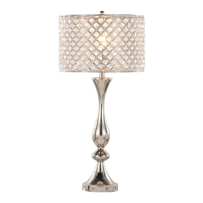 Topaz - Contemporary Table Lamp - Polished Nickel / Clear Crystal