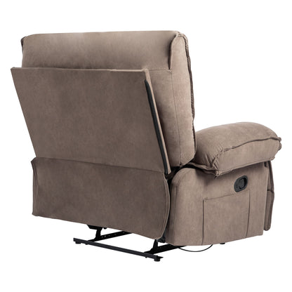 Oversized Manual Recliner Chair Sofa For Living Room - Brown