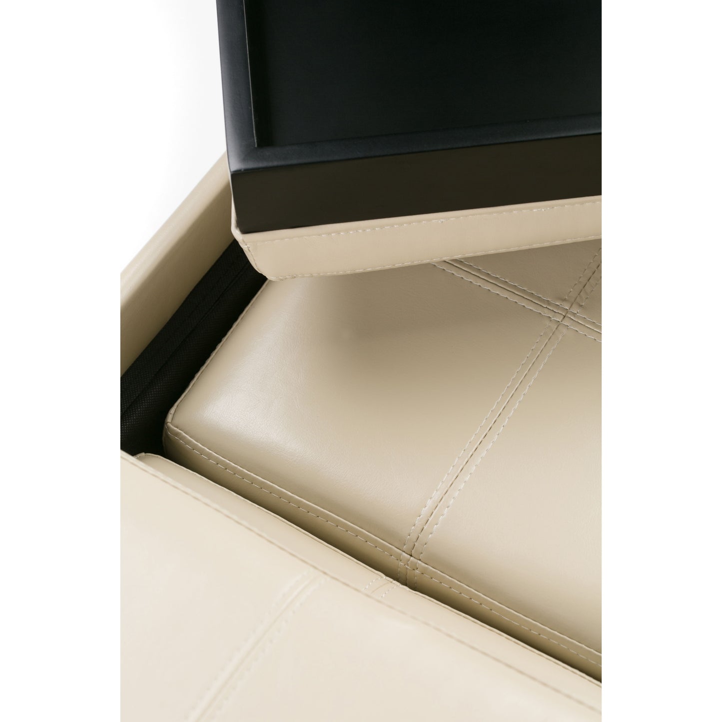 Avalon - 5 Piece Storage Ottoman - Satin Cream