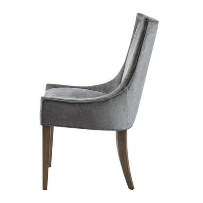Elegant Design Comfortable Seating Dining Side Chair (Set of 2) - Dark Gray