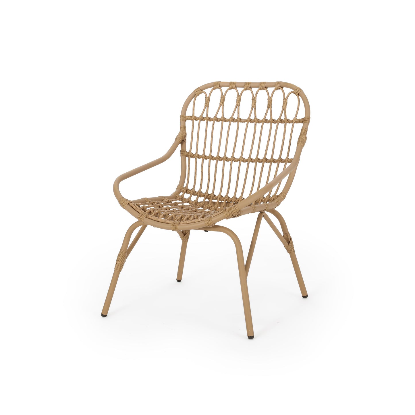 Monsoon Outdoor Accent Chair With Open Weave Design - Light Brown