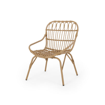 Monsoon Outdoor Accent Chair With Open Weave Design - Light Brown
