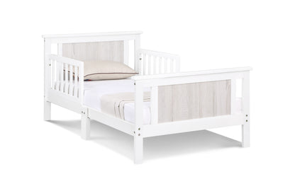 Connelly - Reversible Panel Toddler Bed - White, Rockport Gray