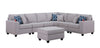 Cooper - 7 Piece Reversible L-Shape Sectional Sofa & Comfort Ottoman And Cupholder - Light Gray