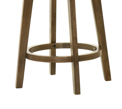 Joplin - Ladder Back Counter Height Swivel Chair With Upholstered Seat - Walnut