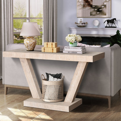 Vintage Distressed Wood Entryway Bench With 2 Tier Storage Cabinet - Rustic Antique Natural