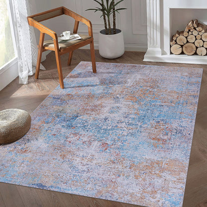 Maval - 9' X 12' Washable Area Rug - Yellow