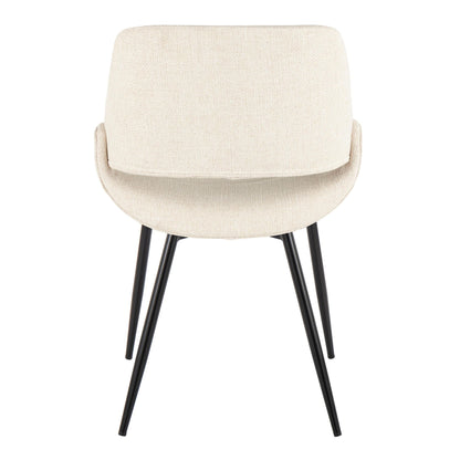 Fabrico - Mid-Century Modern Dining Chair (Set of 2) - Cream / Black