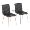 Mason - Contemporary Dining / Chair With Swivel (Set of 2) - Walnut / Black