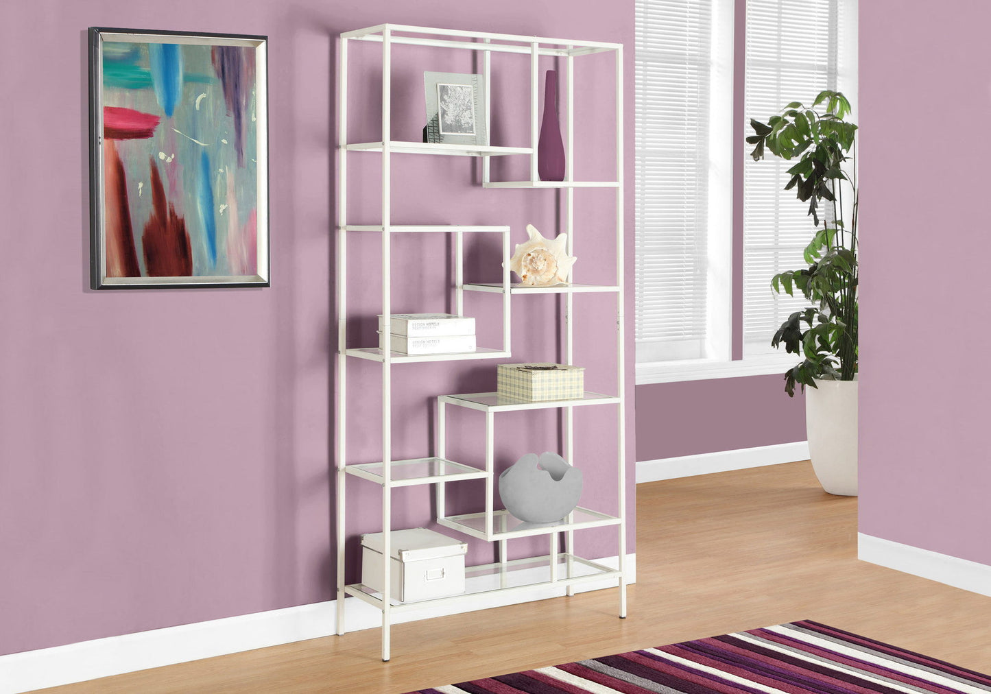 Bookshelf, Bookcase, Etagere, For Office, Contemporary & Modern - White
