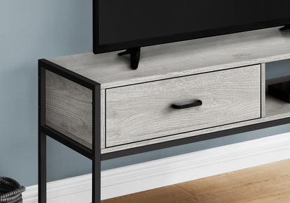 TV Stand, Console, Media Entertainment Center, Storage Drawer, Contemporary & Modern - Gray