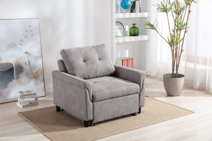 Hannah - Woven Convertible Armchair - Gray