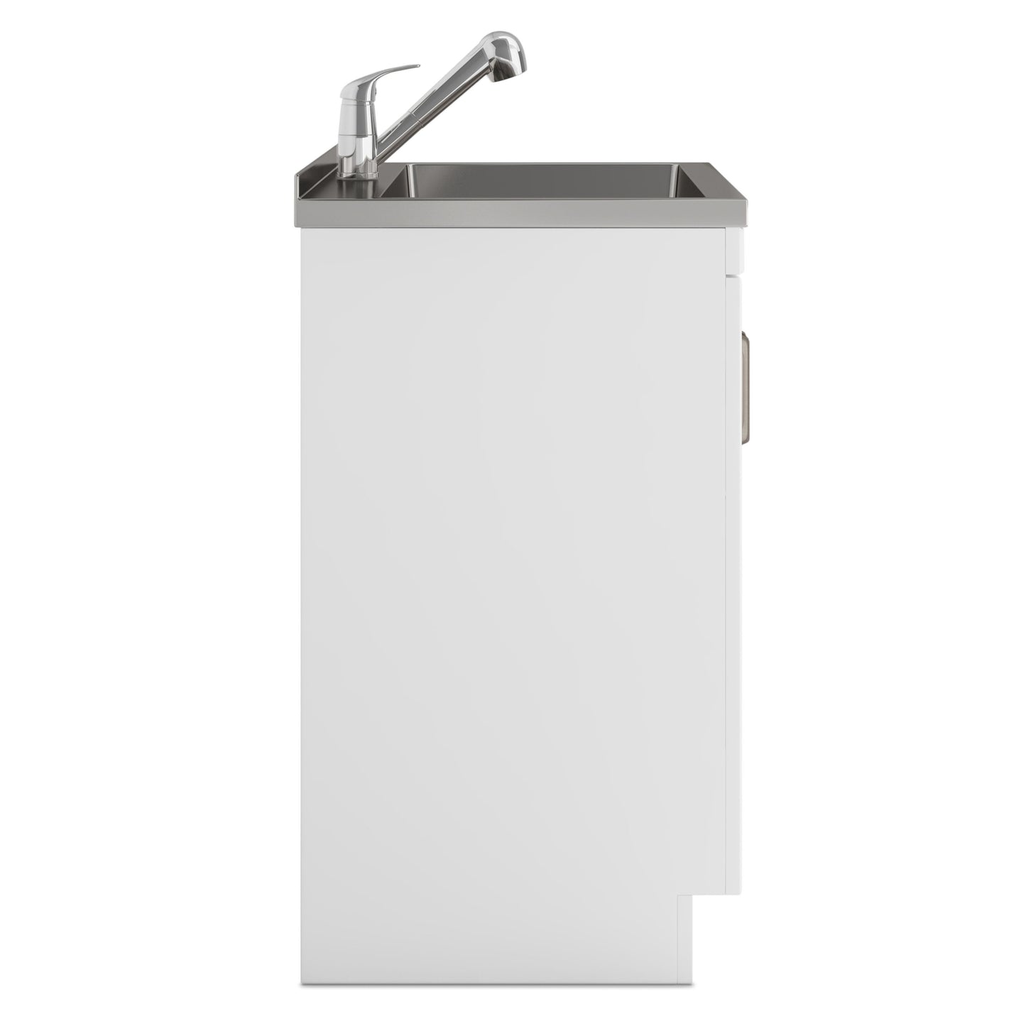 Kyle - Laundry Cabinet &Faucet And Stainless Steel Sink - White