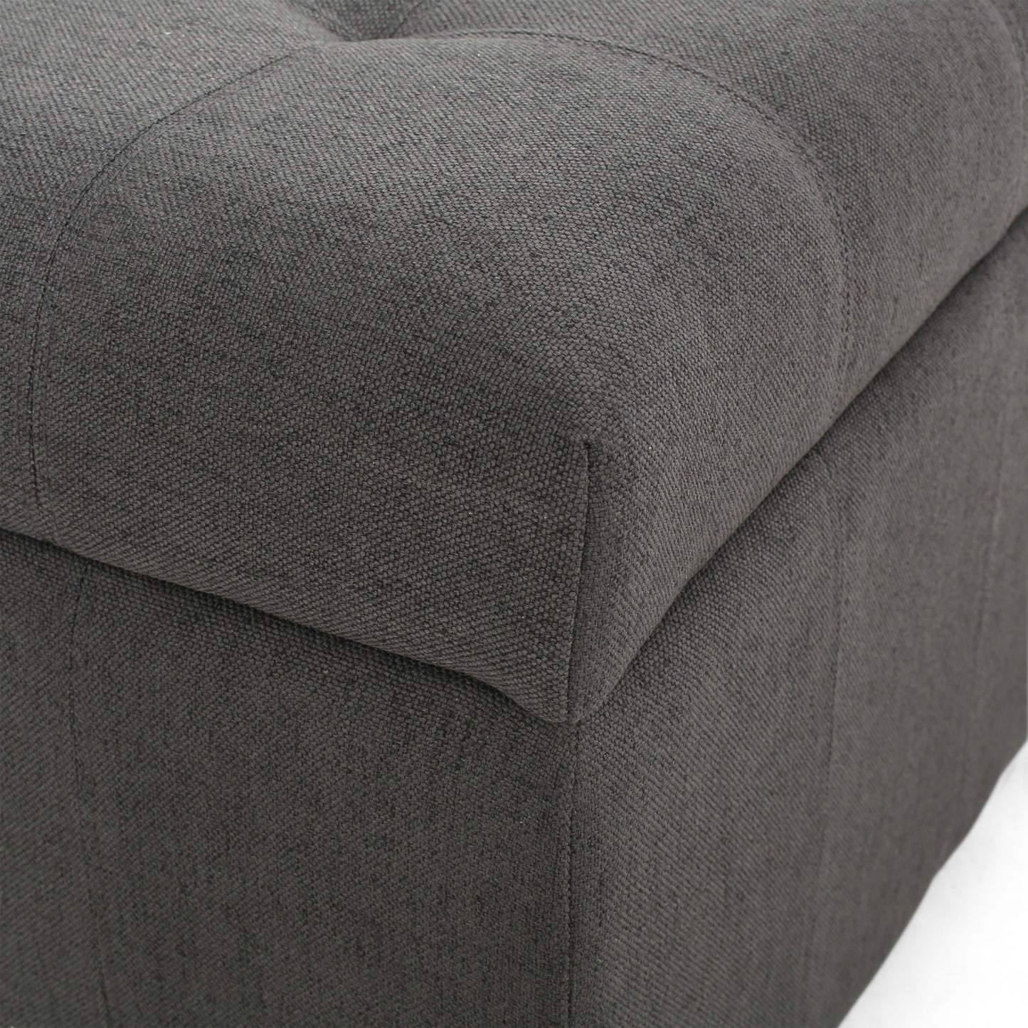 Isabella - Ottoman Contemporary Storage Solution - Dark Gray
