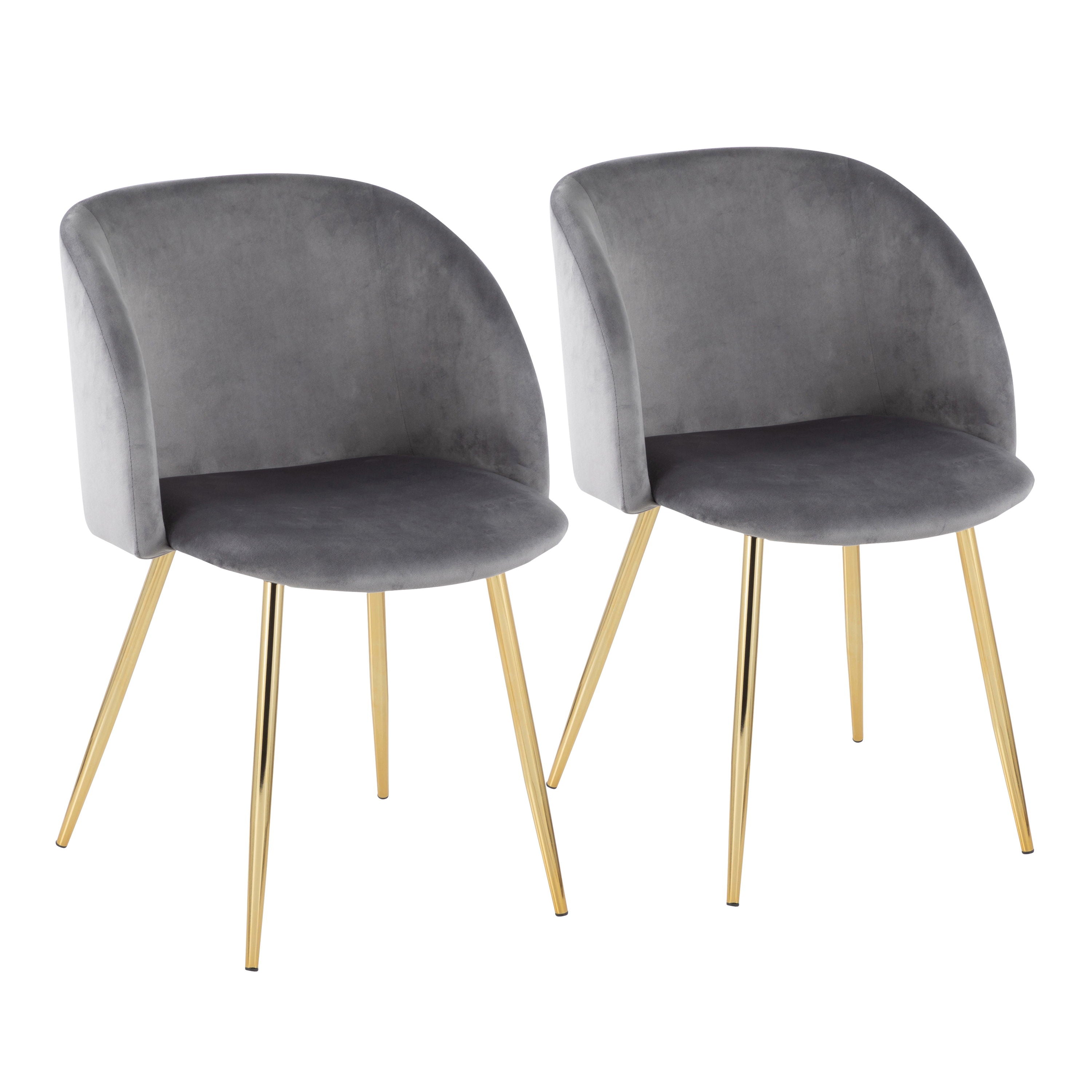 Fran - Contemporary Chair (Set of 2) - Gold / Silver