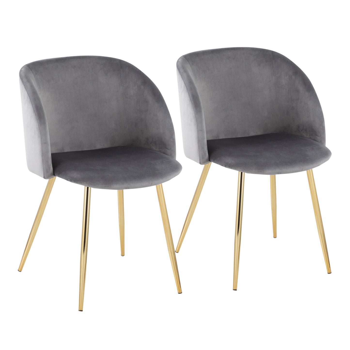 Fran - Contemporary Chair (Set of 2) - Gold / Silver