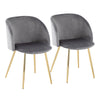 Fran - Contemporary Chair (Set of 2) - Gold / Silver