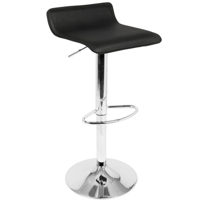 Spyra Ale - 3 Piece Contemporary Adjustable Bar With Light Up Set - Chrome / Clear / Black
