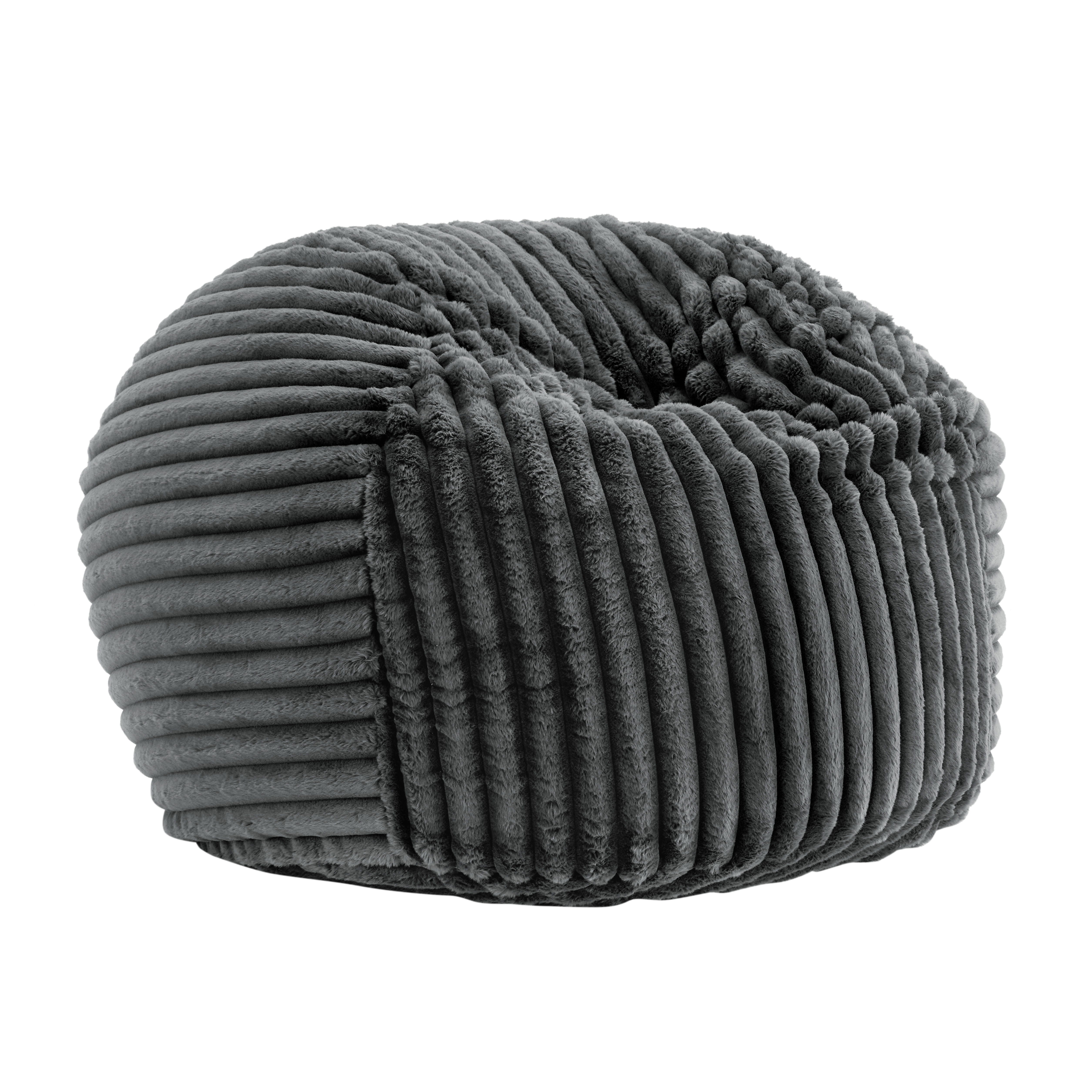Sky Luxe - Minky Gunmetal Memory Foam Lounger - Gray