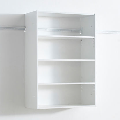 Devi - Wall Mounted Wood Closet System With Modular Units - White