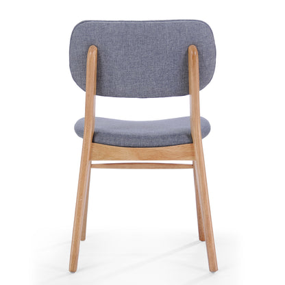 Voyager Upholstered Accent Chair With Splayed Legs And Wood Frame (Set of 2) - Gray