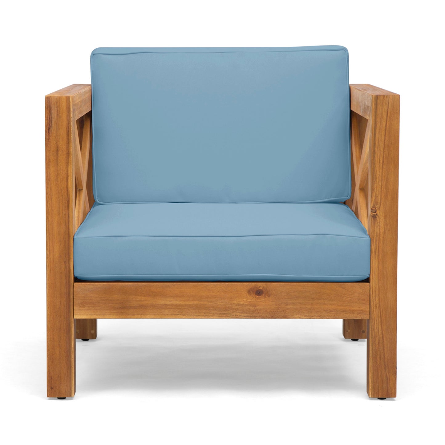 Brava - Modern Club Chair With Water Resistant Cushions - Blue