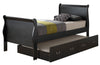 Twin Storage Bed Timeless - Elegant Black