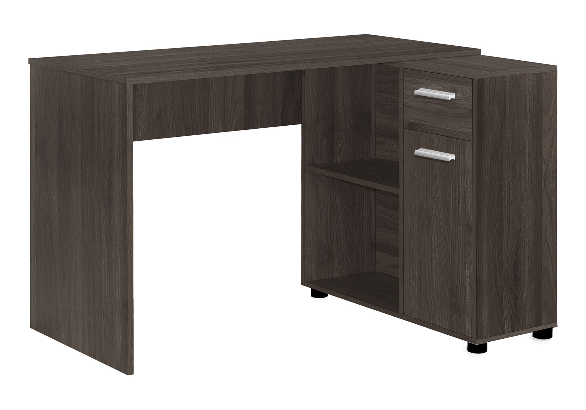 Computer Desk, Home Office, Corner, Storage Drawers, L Shape, Laptop, Contemporary & Modern - Oak