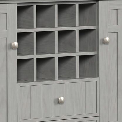Bedford - Sideboard Buffet And Wine Rack - Fog Gray