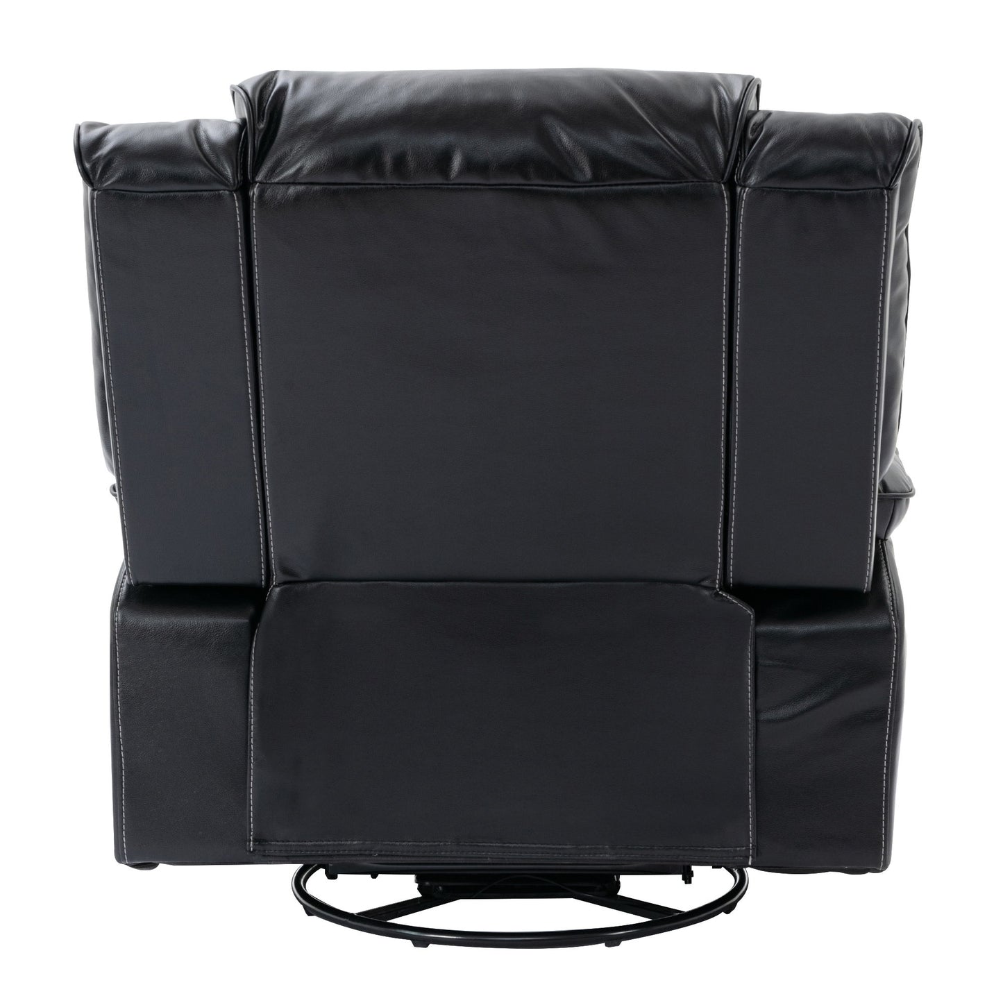 360ÔøΩÔøΩ Swivel And Rocking Home Theater Recliner Manual Recliner Chair With A Led Light Strip For Living Room - Black