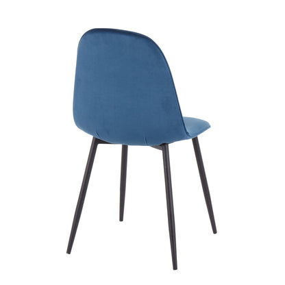 Pebble - Contemporary, Chair (Set of 2) - Black / Blue