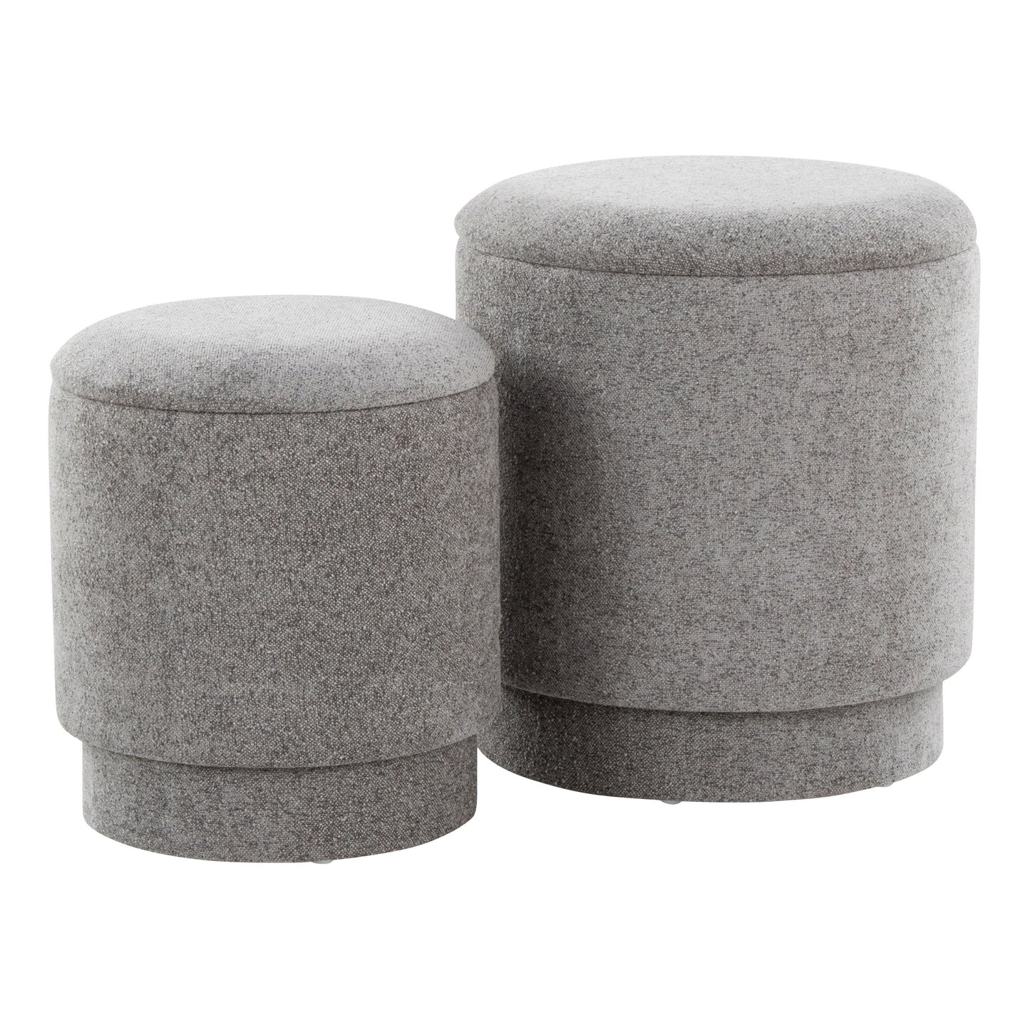 Marla - Upholstered Contemporary Ottoman Set - Gray