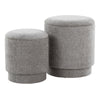 Marla - Upholstered Contemporary Ottoman Set - Gray
