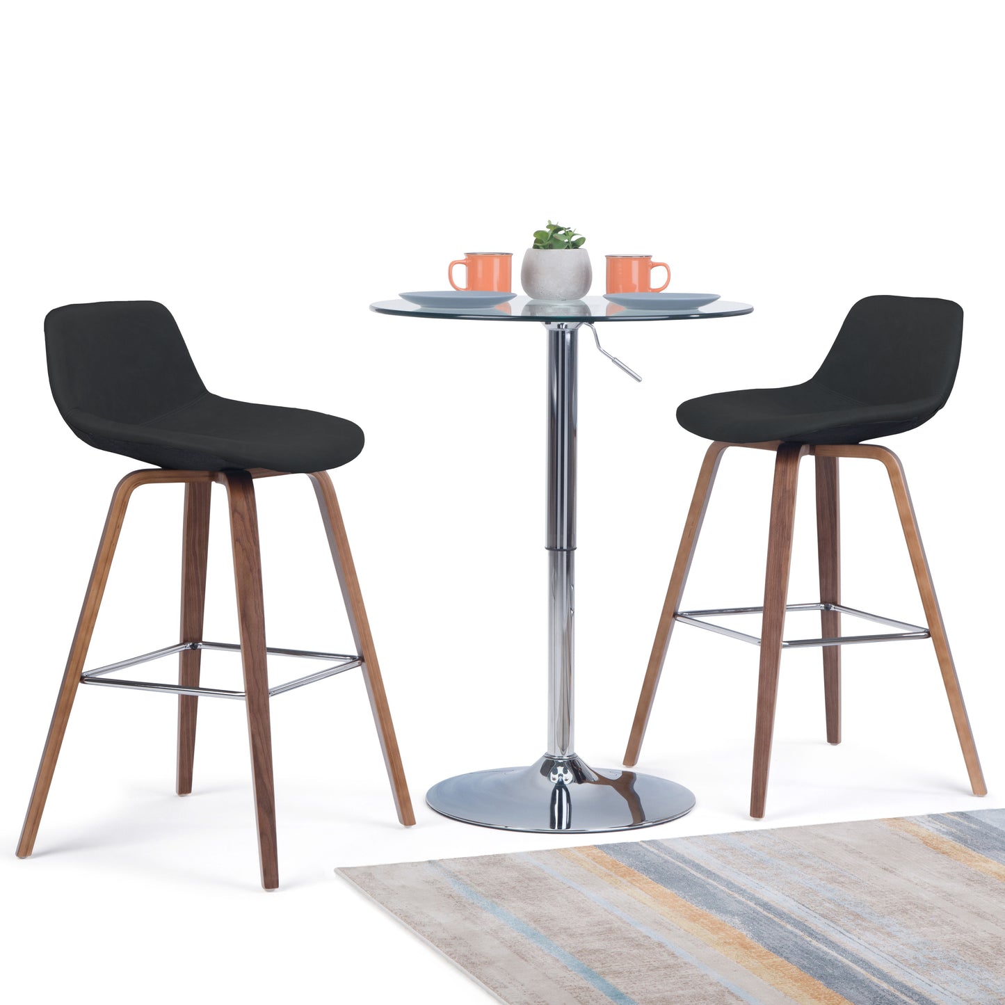 Randolph - Bentwood Counter / Bar Height Stool (Set of 2) - Black