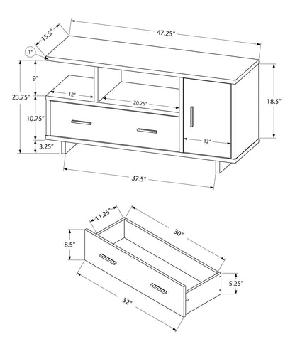 TV Stand, Console, Media Entertainment Center, Storage Cabinet, Drawers, Contemporary & Modern - Espresso