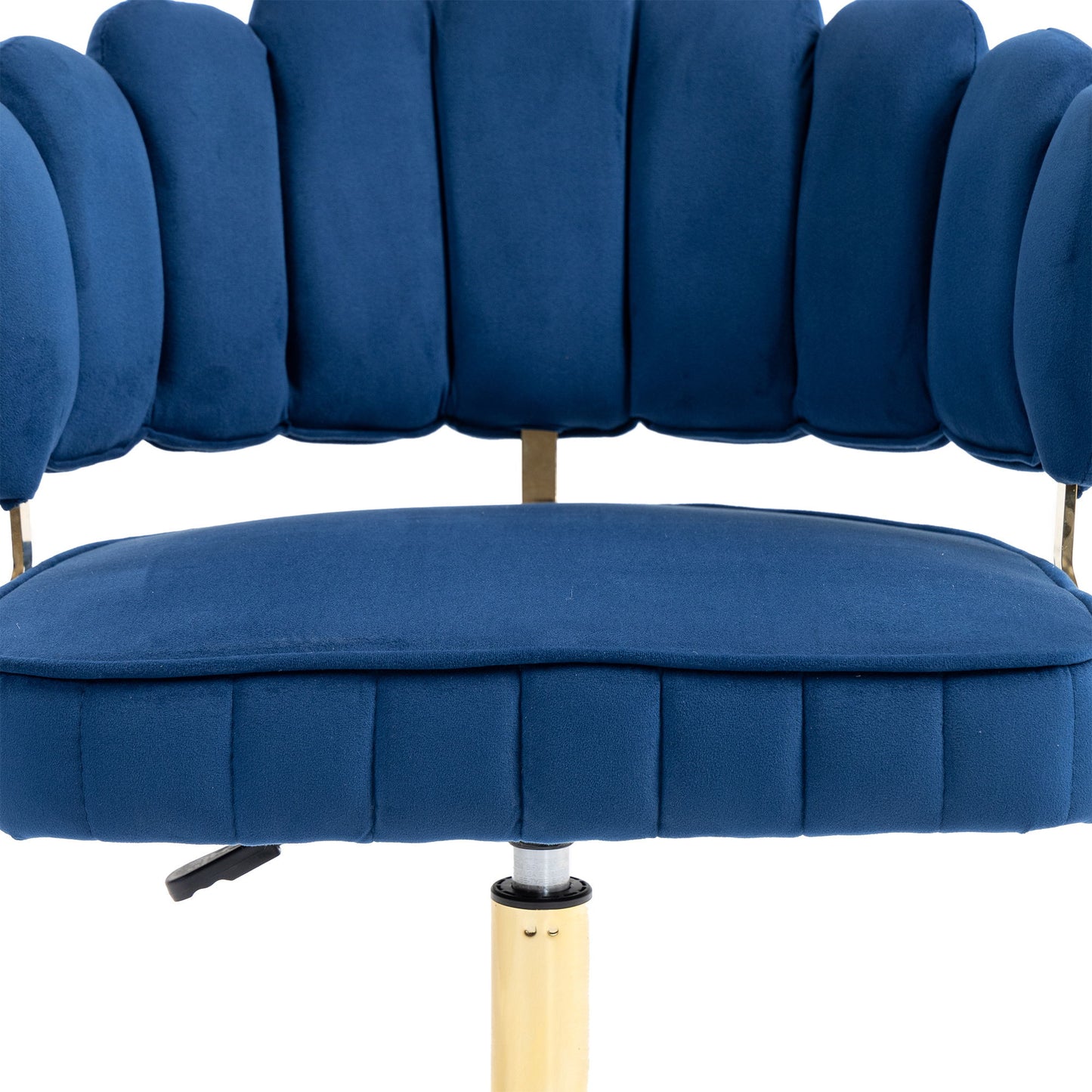 Modern Home Office Desk Chair With Adjustable Height And Swivel Wheels - Navy