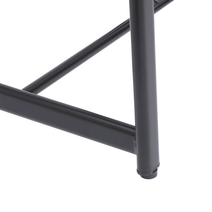 Modern Kitchen Bar Stools (Set of 3) With Footrest - Black