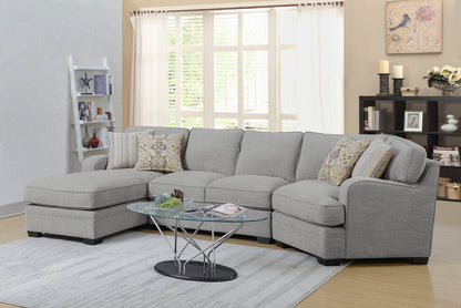 Berza - Left Side Facing Chaise Sectional - Gray