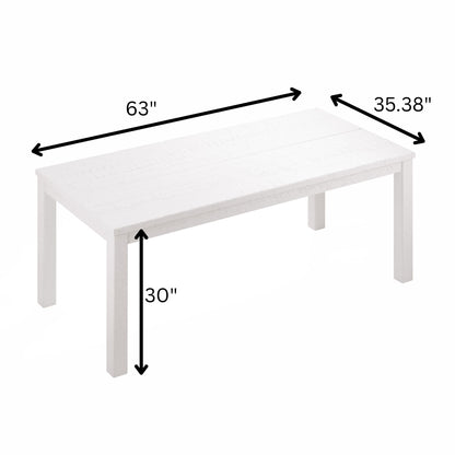 Albany - Solid Wood Dining Table For 6, Small Kitchen Table, Dinner Table, Breakfast Table - White