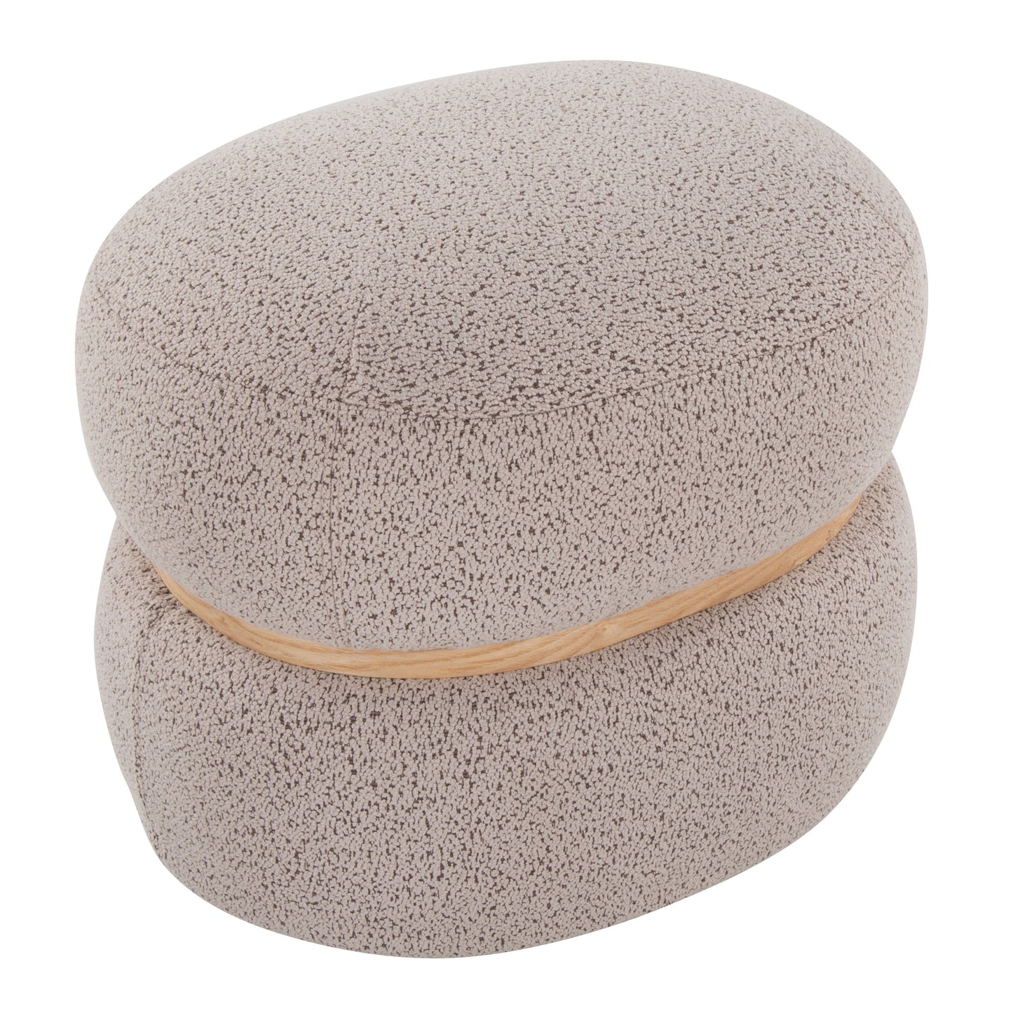 Cinch - Contemporary Pouf Ottoman - Beige / Natural