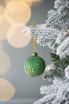 Christmas Ball Ornaments, Decorative Hanging Ball Christmas Tree Ornaments, For Holiday Party Decorations (Set of 12) - Green