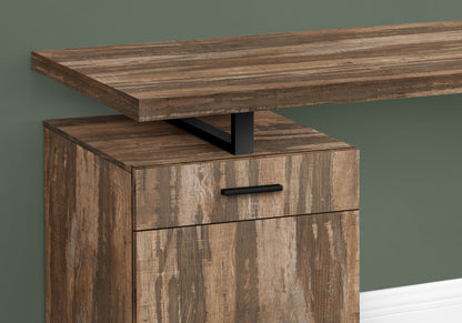 Modern Computer Desk, For Home Office, Laptop, Left, Right Set-Up, Storage Drawers, Work, Contemporary - Brown