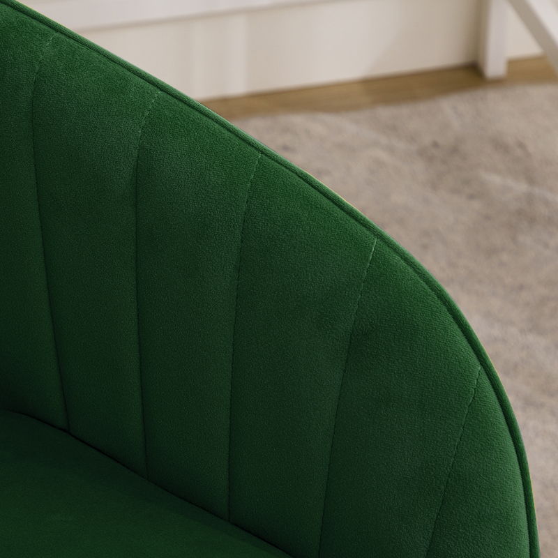 Adjustable Office Chair, Ergonomic Swivel Chair, Backrest Seat, Comfortable For Long Sitting - Green