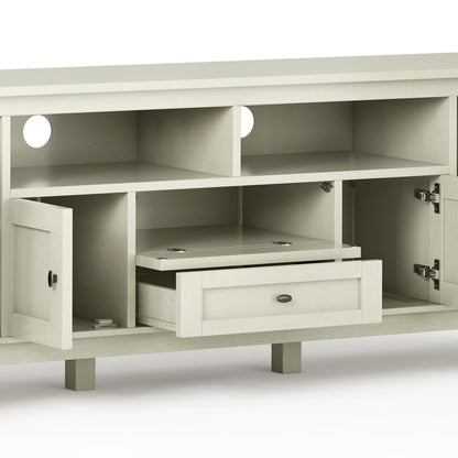Warm Shaker - TV Media Stand - Antique White