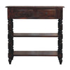 Turned Legs Side Table - Brown